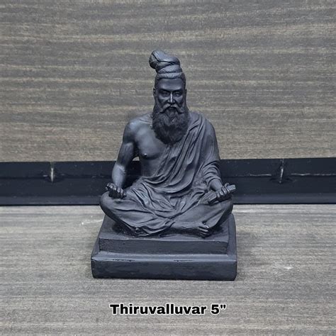 Black Plaster Of Paris Thiruvalluvar Statue Idol For Home Size 5