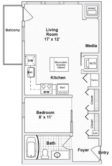 600 Sq Ft Studio Apartment Floor Plan