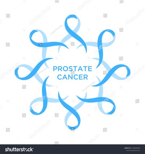 Cancer Ribbon Light Blue Color Representing Stock Vector Royalty Free