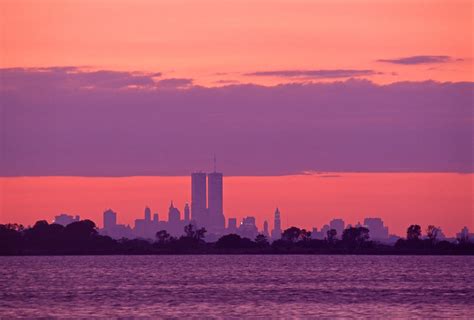 Lower Manhattan Skyline Across Jamaica Bay From Rockaway Park Queens