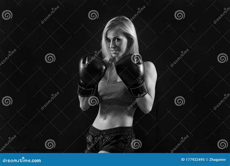 Beautiful Woman With The Boxing Gloves Stock Image Image Of Champion