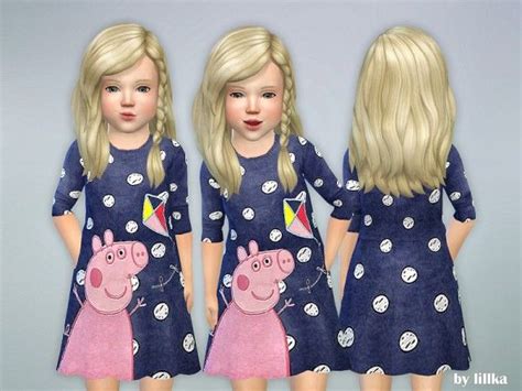The Sims Resource Peppa Pig Dress By Lillka • Sims 4 Downloads Peppa