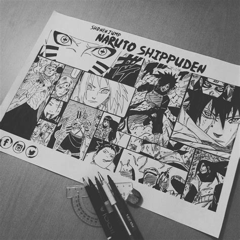 Naruto Manga Fanart Pen Drawing Naruto
