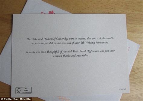 Unseen Portrait Of Kate And William Revealed On Thank You Card Duke