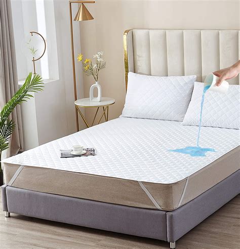 Elif Twin Size Mattress Protector Waterproof Quilted Cover Pad With