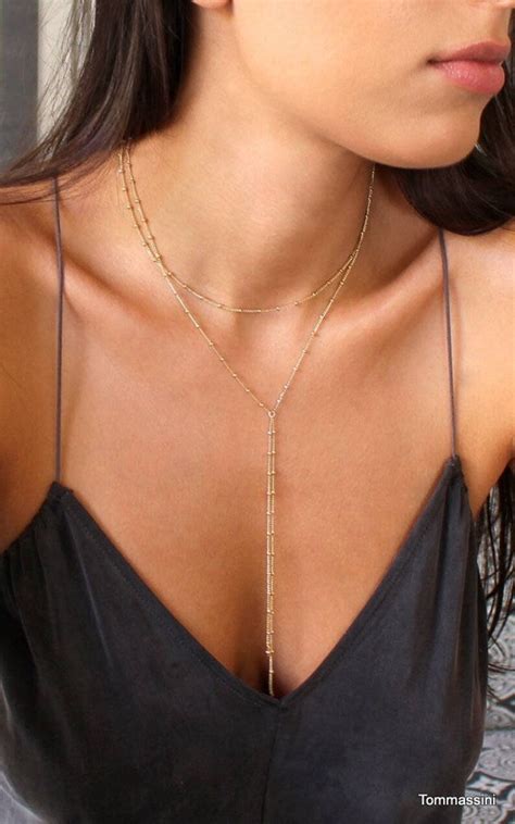 Dainty Lariat Necklace Delicate Y Necklace Gold Lariat Etsy