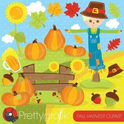 Fall Harvest Clipart Prettygrafik Store