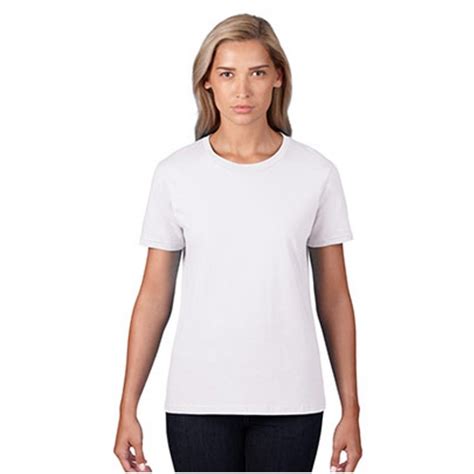 Women Gildan Premium Cotton White T Shirt