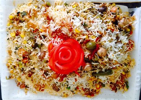 Layered Veg Biryani Recipe By Gowthi Dolly Cookpad