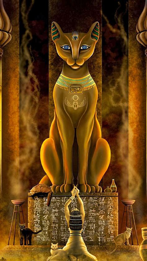 Pin By Roseline Vieillard On Fond Décran Cat Goddess Egyptian