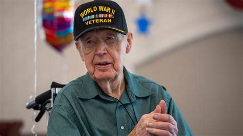 U.S. Army veteran Thurman Carnal celebrates his 107th birthday in