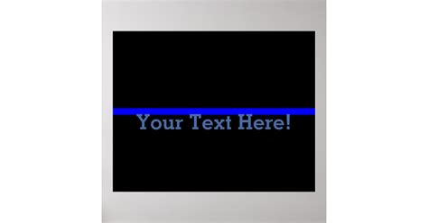 The Symbolic Thin Blue Line Personalize This Poster Zazzle