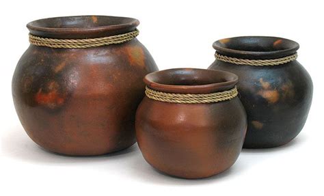 Should you use terra cotta to pot orchids? Round Terra Cotta Rope Pots from Mexico | Terracotta ...