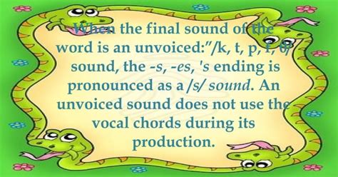 Pronunciation Final S Sounds Ppt