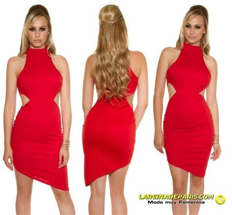 Comprar Vestido De Moda Sensual Asimétrico Rojo Vestidos Ajustados Cortos
