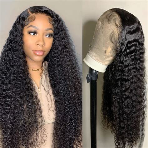 Amazon Com Dasollak 13X4 Deep Wave Lace Front Wigs Human Hair 18 Inch