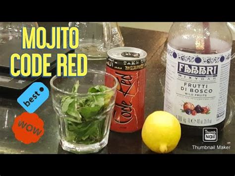 Overall very refreshing same code red taste we all know and love, my fridge looks depressing now cuz i drank it all lol. How to make mojito? Using code red energy drink!! - YouTube