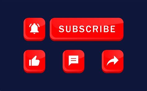 Premium Vector 3d Youtube Subscribe Button With Social Media