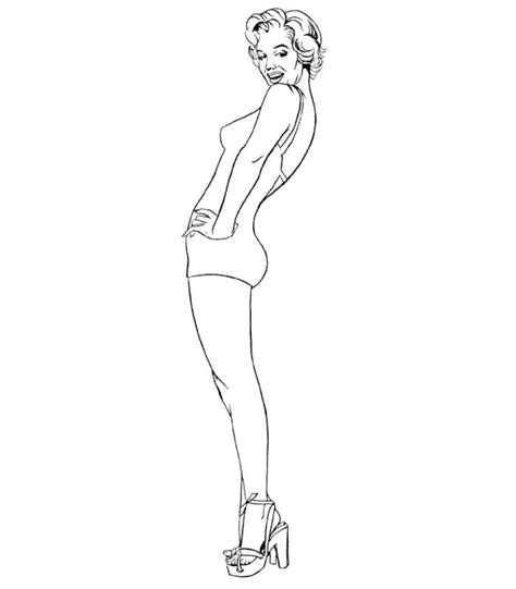 Marilyn Monroe Coloring Pages At Getcolorings Com Free Printable