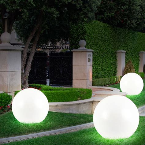 3x LED Solar Kugel Leuchten Garten Lampen Außen Beleuchtung Erdspieß ...