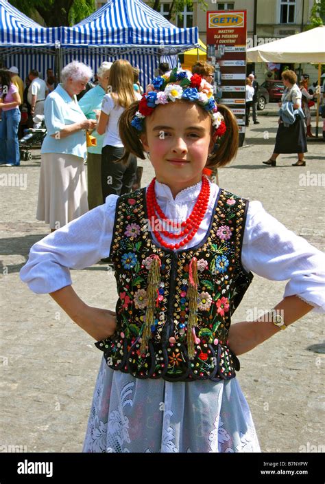 Poland Girl Traditional Krakowian Costume Hi Res Stock Photography And