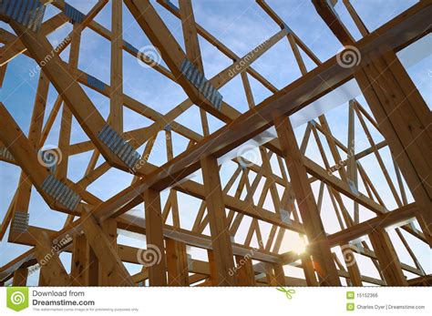 House Framing Stock Photo Image Of Framing Rafter Structure 15152366