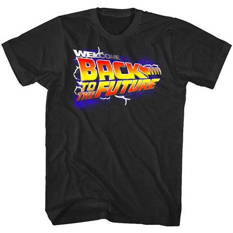 Welcome Back To The Future Logo T Shirt Graphic Movie Tees
