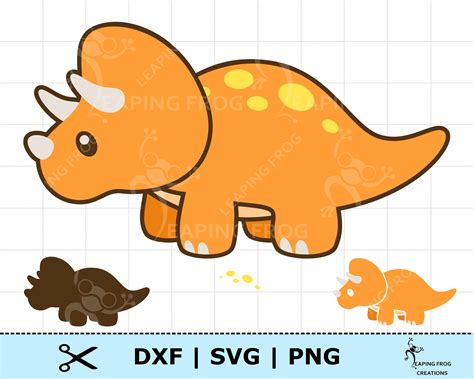 Cute Baby Dinosaur Svg Png Dxf Whole Layered Files Etsy