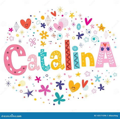 Catalina Girls Name Stock Vector Illustration Of Announcement 143171596