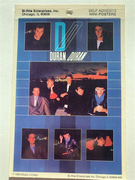 Vintage 80s Duran Duran Band Sticker Cool Collage Mini Poster Etsy