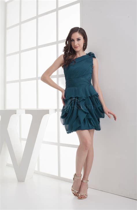 Fall wedding guest dresses are typically characterized by rich jewel tones, long sleeves, heavier fabrics and prints that echo the changing of seasons. Cute Column Asymmetric Neckline Chiffon Short Wedding ...