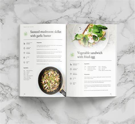 Minimalist Cookbook Template On Behance Cookbook Template Recipe