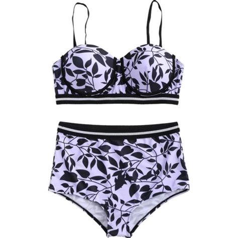 Underwire Plus Size High Waisted Bikini Set Purple 17 Liked On