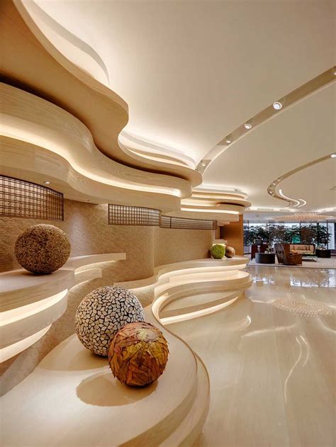 Into The World Of Art Lobby Design Hotel Lobby Design Ceiling Design