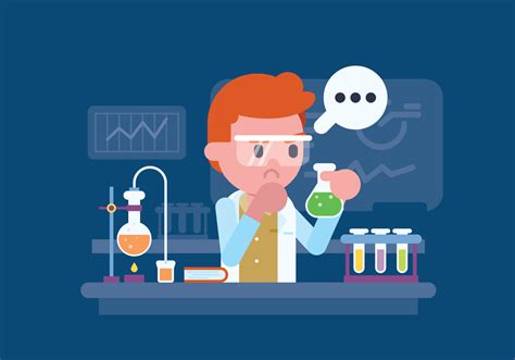 Scientist Working At Laboratory Illustration 160608 Vector Art At Vecteezy