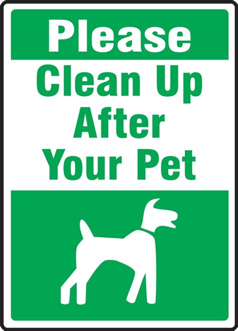 Please Clean Up After Your Pet Pet Signs Mcaw560