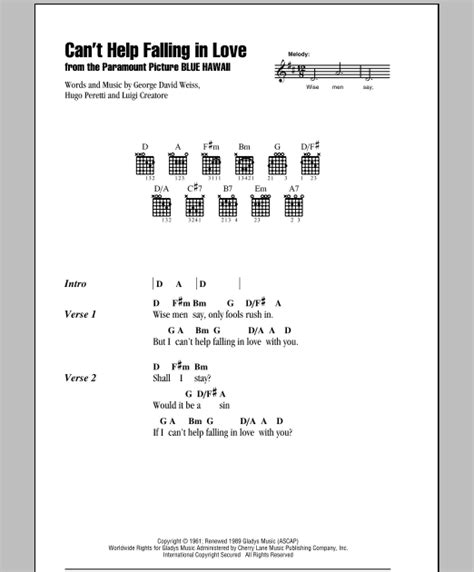 Falling In Love With You Ukulele Chords Elvis Sheet And Chords Collection