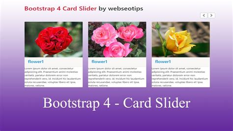 Bootstrap 4 Card Slider Youtube
