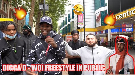 Digga D Woi Public Freestyle Youtube