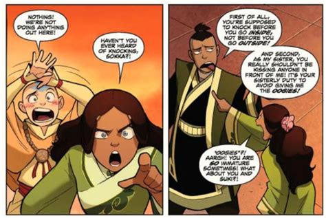 Something I Love About The Promise Comic It Shows What Happens Right After Aang And Katara