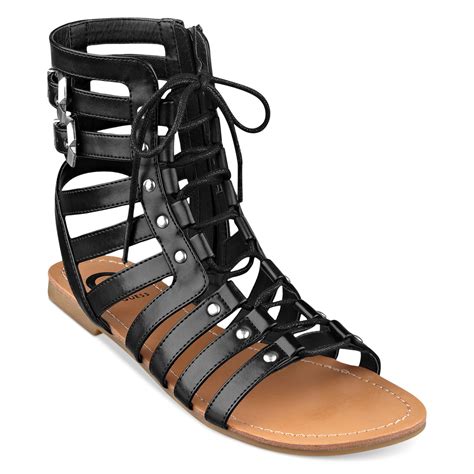 lyst g by guess womens holmes gladiator sandals in black