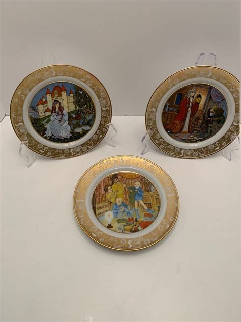 Set Of 12 Grimms Fairy Tale Plates 8 Franklin Etsy