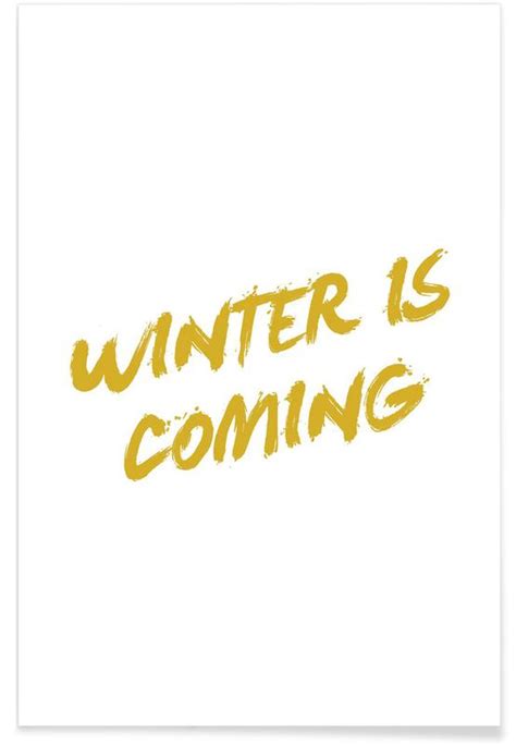 Winter Is Coming Minimalist Poster Juniqe