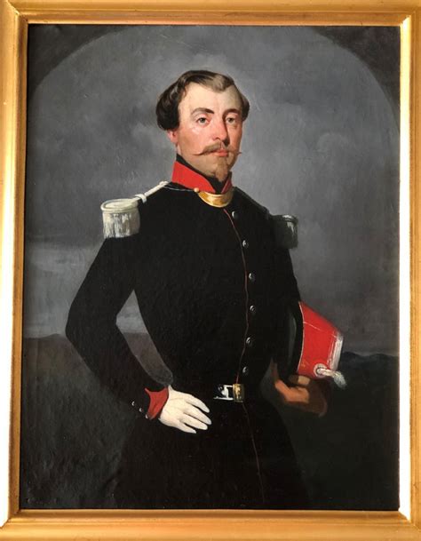 Portrait Of A French Officer Napoleon Iii Period Portrait