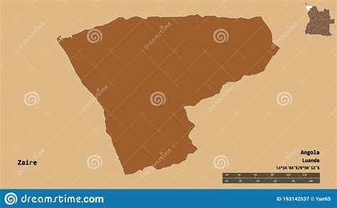 Zaire Province Of Angola Zoomed Pattern Stock Illustration