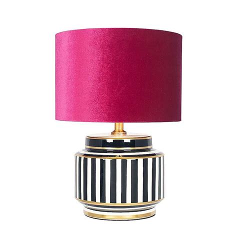 Humbug Black And White Stripe Small Table Lamp By Kaleidoscope
