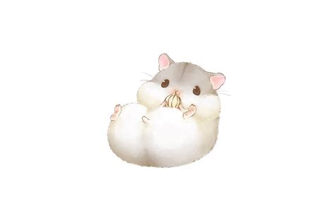 Anime Cute 1080p Eating Hamster Original Hd Wallpaper