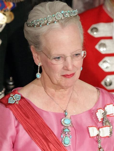 Queen Margrethe Ii Wearing The Turquoise And Diamonds Bandeau Tiara