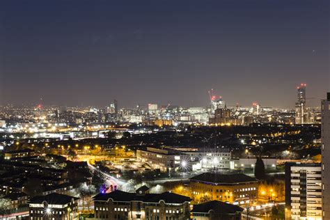The team represents the historic county of lancashire in the newly founded the hundred competition, beginning in the 2021 season, and playing at old trafford history. Manchester Skyline At Night, Colour Print | Paul Grogan ...