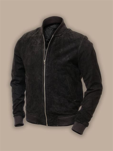 Men Black Suede Bomber Jacket Men Jacket Mauvetree